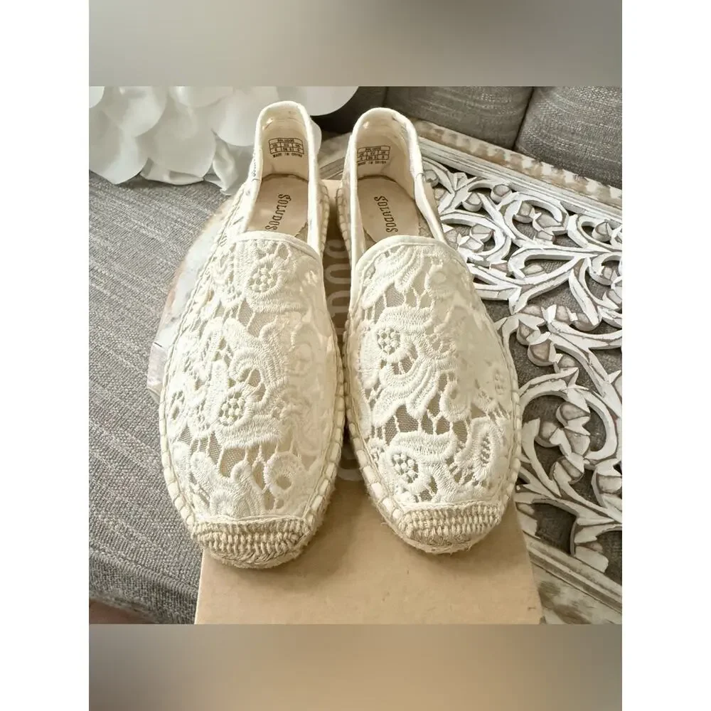 Soludos Ivory Slip On Espadrille Shoes Women’s 8